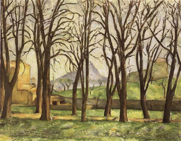 Paul Cezanne Chestnut Trees at the jas de Bouffan in Winter Norge oil painting art